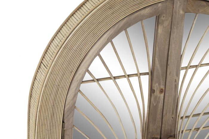 Espejo con Contraventana de Madera y Ratán  - "Dream"