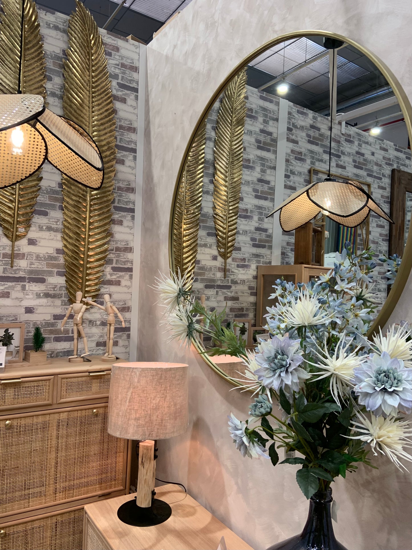 Espejo Dorado de Metal - “MAXI” - Ø120CM