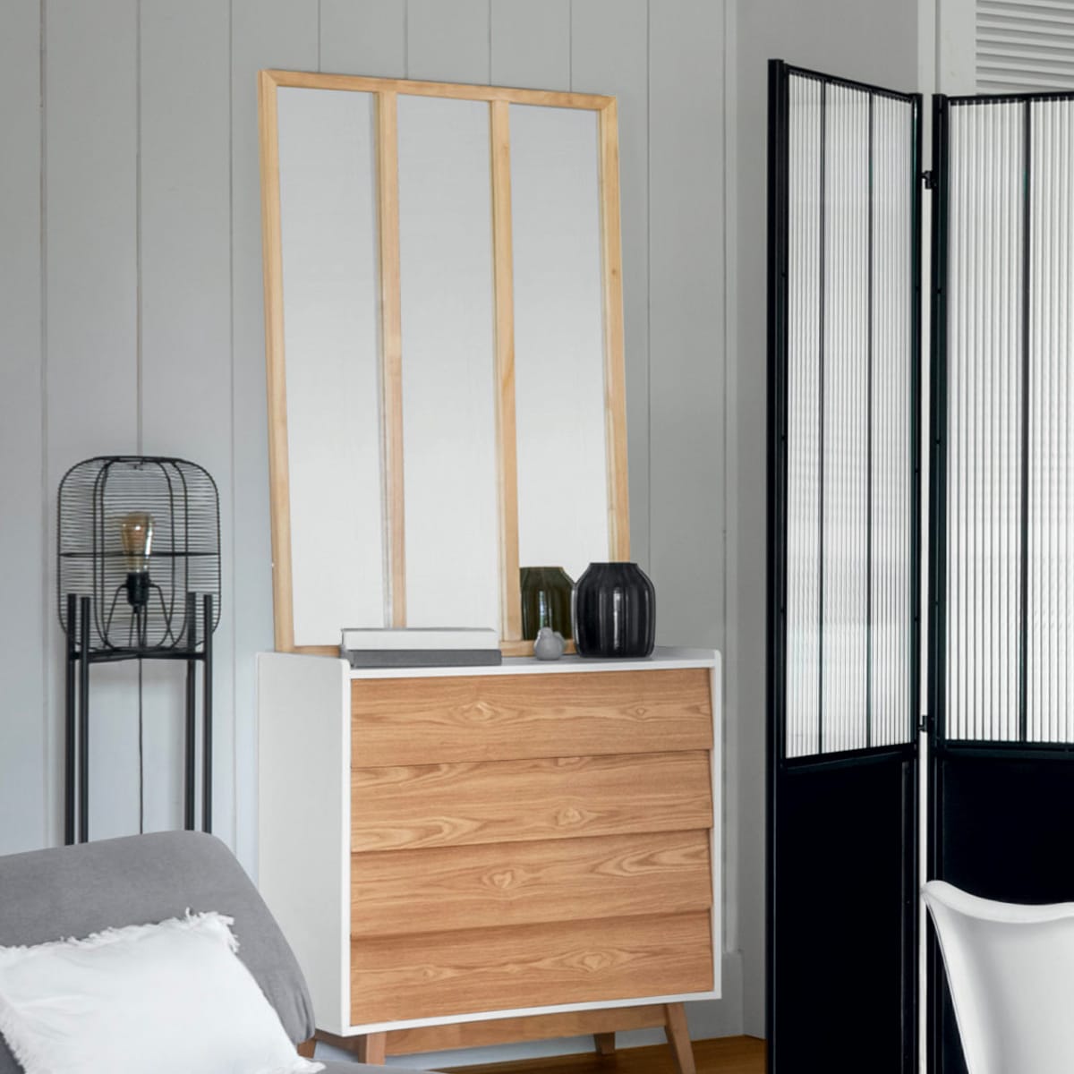 Espejo de Madera Natural - “Atelier”