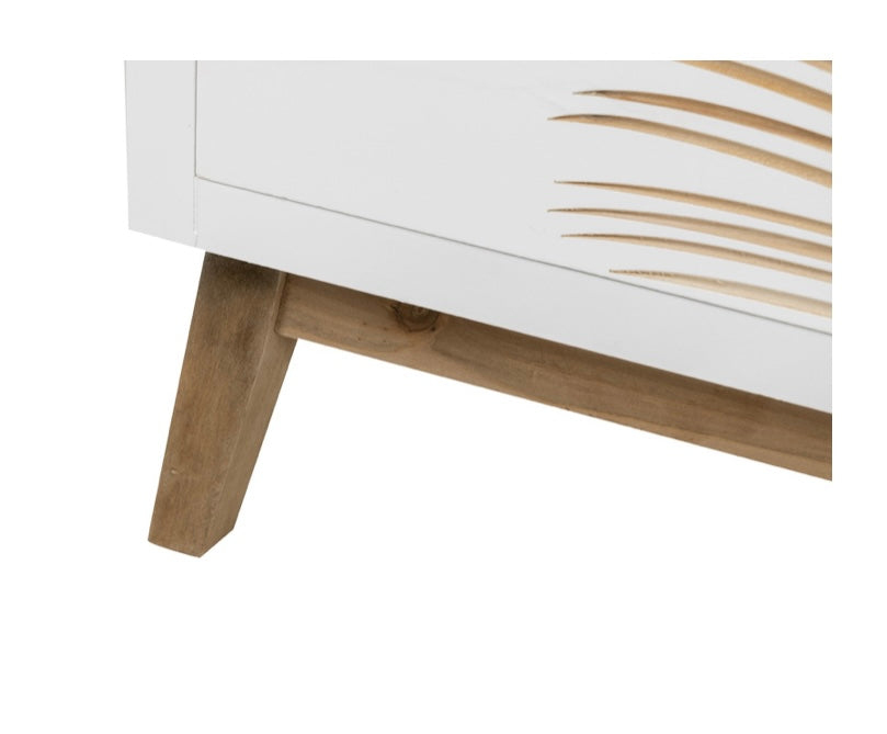 Cómoda de Madera Tallada Hojas - “Albina"