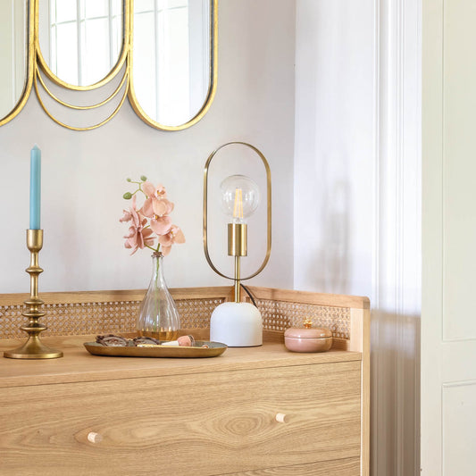 Lámpara Dorada de Sobremesa - “EDI”