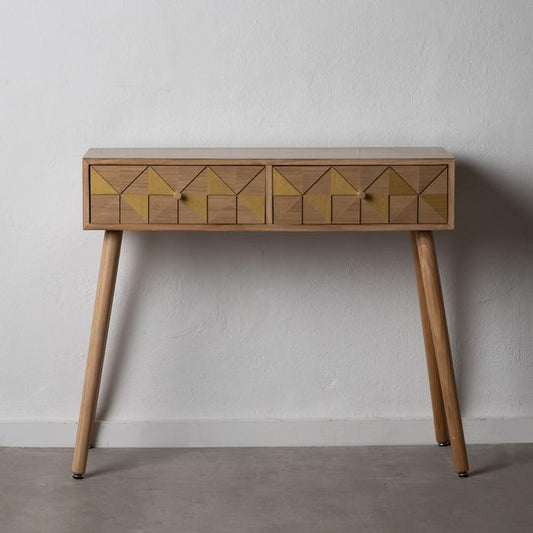 Consola de Madera y Oro - "Abstract"