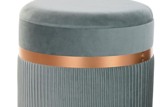 Puff de Terciopelo con Tapa en “Verde Savia” - S/2