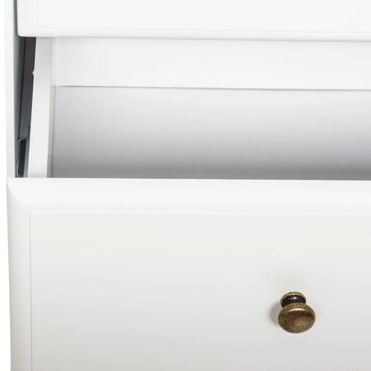 Mesita de Noche de Madera Blanca - “Solen”