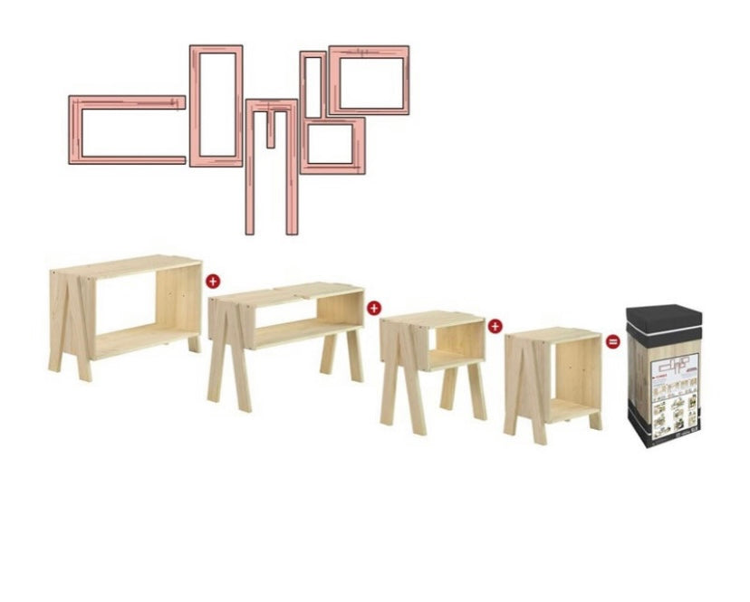 Estanteria de Pino de 4 Modulos - “ASTIK”