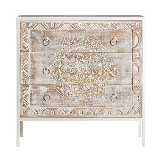 Cómoda de Madera Tallada Mandala - “Nepal”