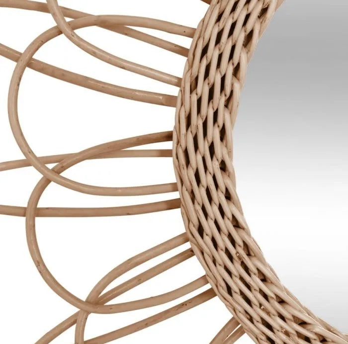 Espejo de Ratán - "Flor"