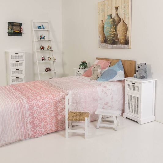 Taburete Blanco de Madera Natural - “IVI”