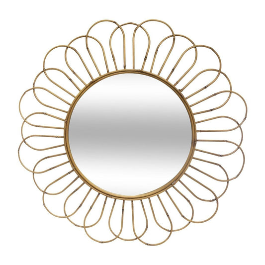 Espejo de Metal Efecto Bambú - "ASK" - Ø72,5CM