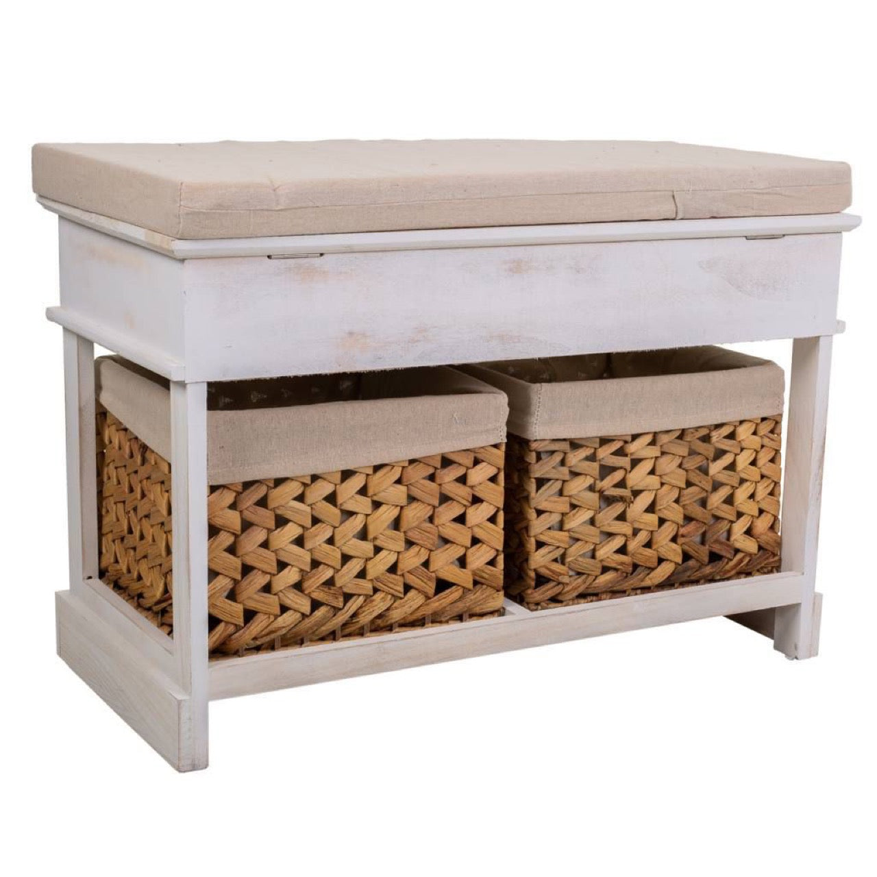 Banco de Madera con 2 Cestas - "IVI"