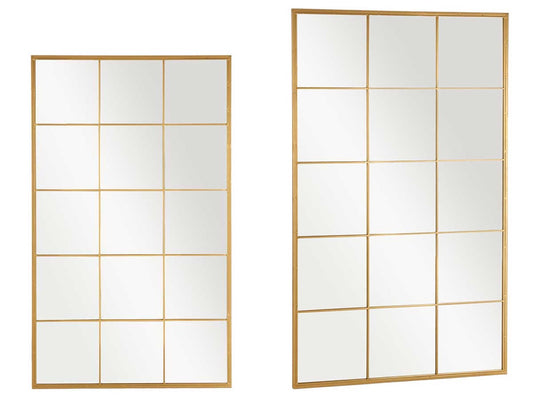 Espejo Ventana de Metal Dorado "NOE" - 150x90cm