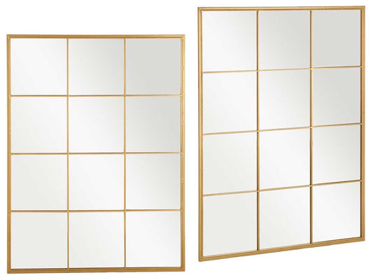 Espejo Ventana de Metal Dorado "NOE"- 120x90cm
