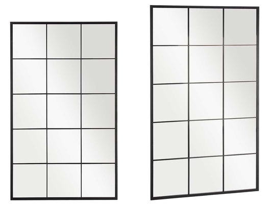 Espejo Ventana "NOE" de Metal Negro - 150x90cm