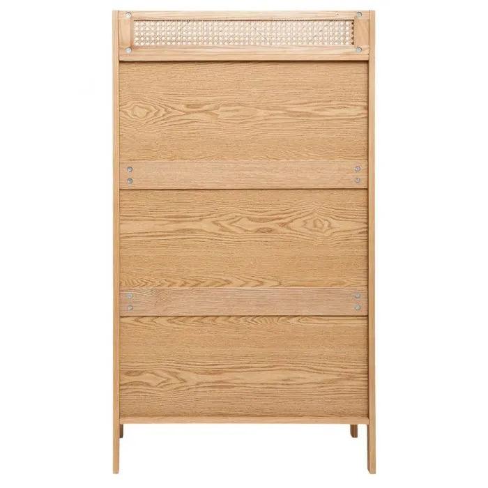 Zapatero de Madera y Ratán - “Arty”