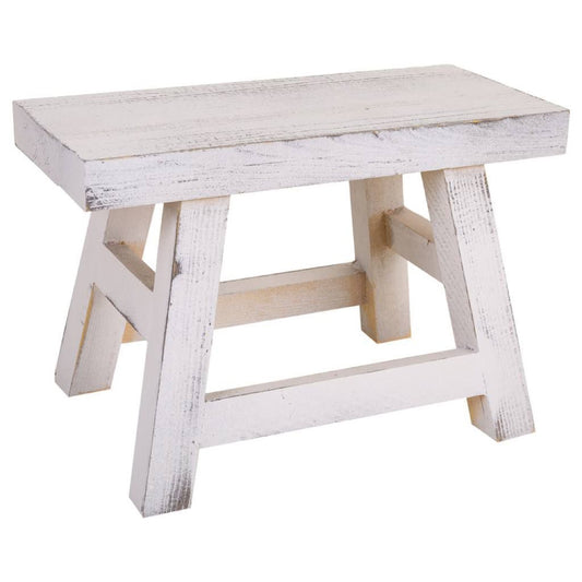 Taburete Blanco de Madera Natural - “IVI”