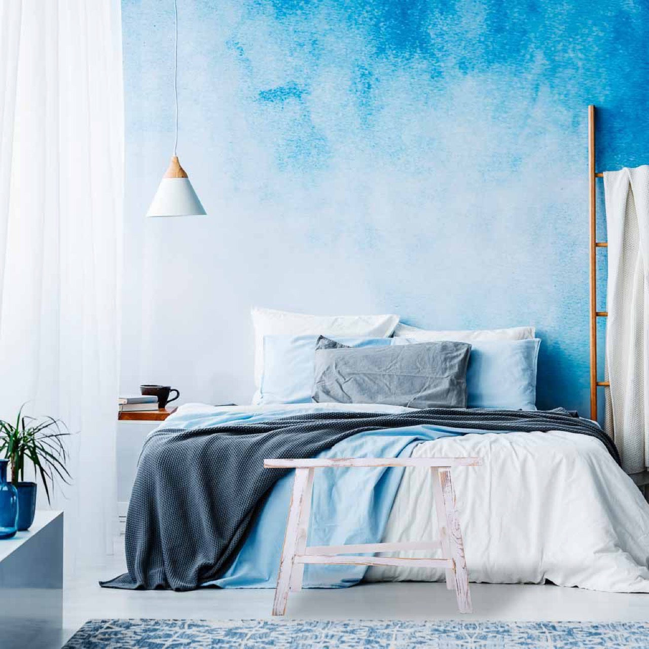 Banco Blanco de Madera Natural - “IVI”