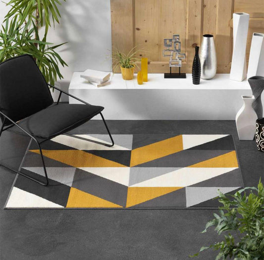 Alfombra Rectangular Geométrica Multicolor - “KAKI”