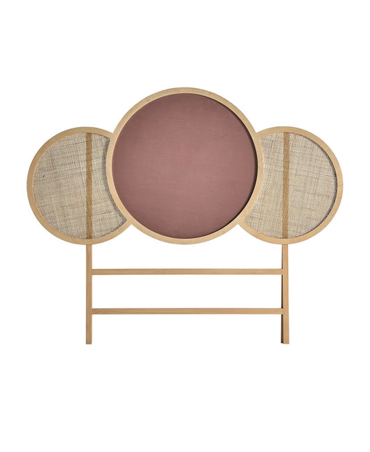 Cabecero de Ratan y Terciopelo Círculos - “SARA”