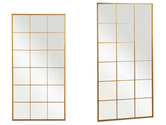 Espejo Ventana de Metal Dorado "NOE" - 180x90cm