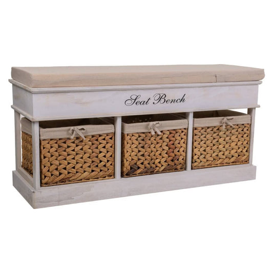 Banco de Madera con 3 Cestas - "IVI"