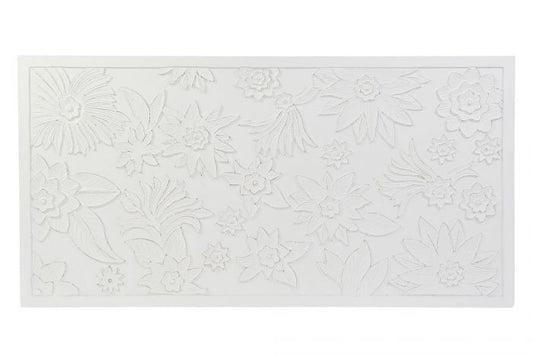 Cabecero Blanco de Madera Tallada - “Flores”