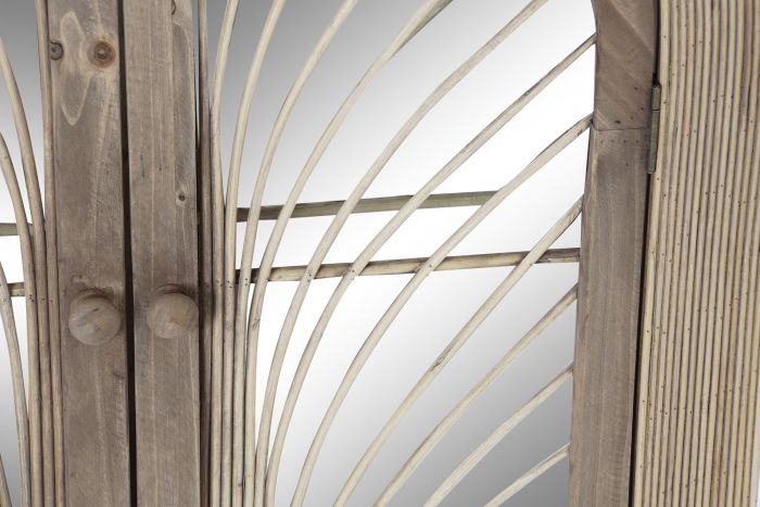 Espejo con Contraventana de Madera y Ratán  - "Dream"