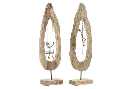 Figura Decorativa de Mango y Aluminio - “Columpio”