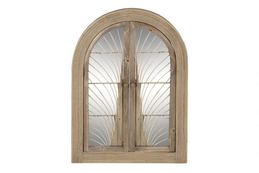 Espejo con Contraventana de Madera y Ratán - "Dream"