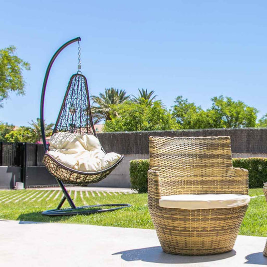 Sillón Balancín Marrón Colgante - "Luna"