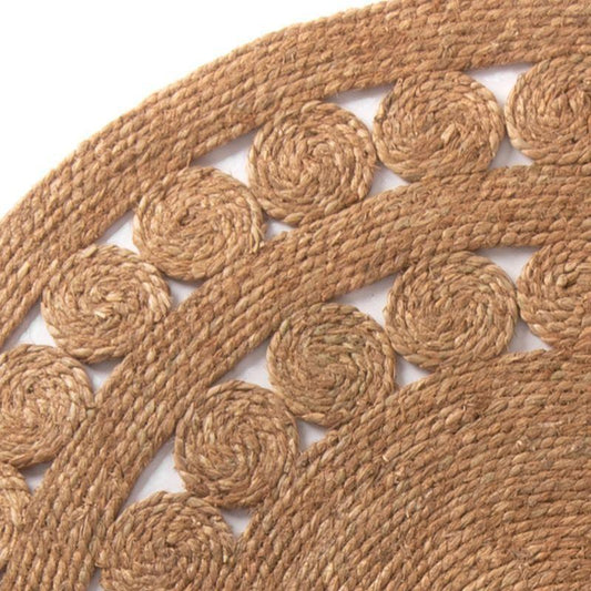 Alfombra Yute de Fibra de Maíz Círculos - Ø120cm-ivvidek