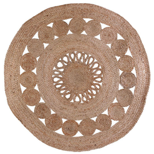 Alfombra de Yute Círculos - Ø120cm-ivvidek