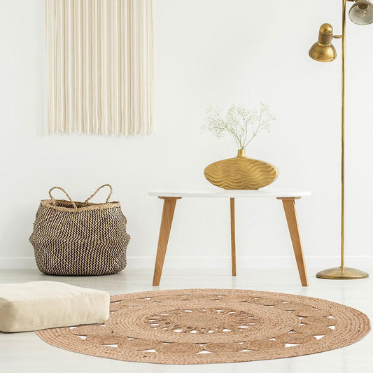 Alfombra de Yute Círculos - Ø120cm-ivvidek