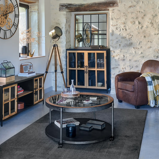 Espejo Ventana Madera y Metal - “Noah”