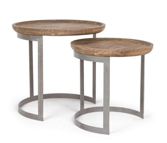 S/2 Mesas de Centro de Madera y Metal - “NARVIK”