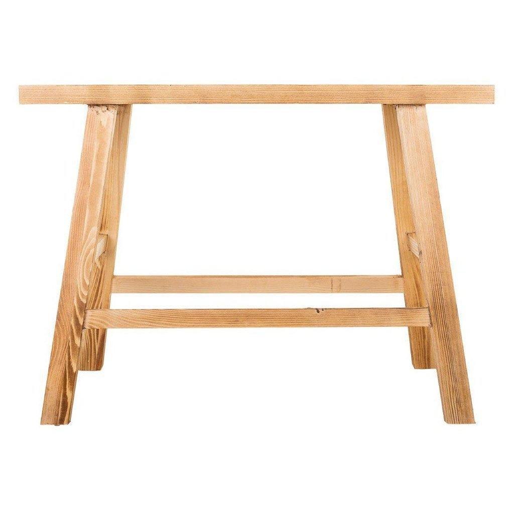 Banco de madera natural “IVI” - 70 x 25 x 50cm-ivvidek