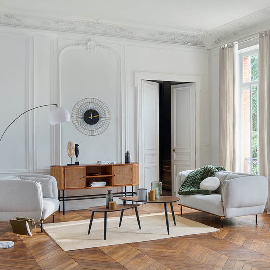 Sofá Jaspeado Gris Claro - “ISA”