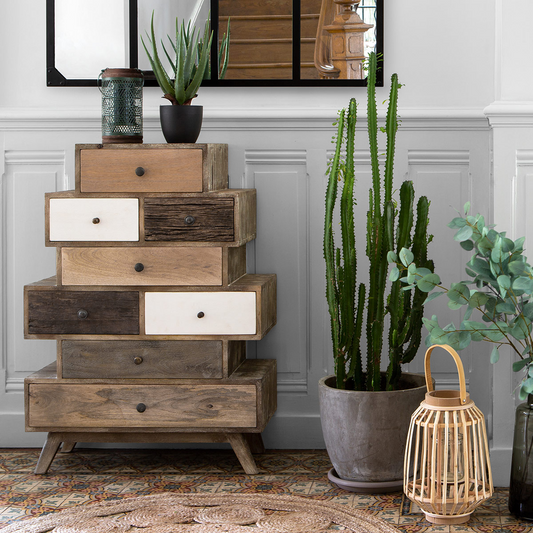 Cómoda de Madera de Mango "LAVOK" - Etnico-ivvidek