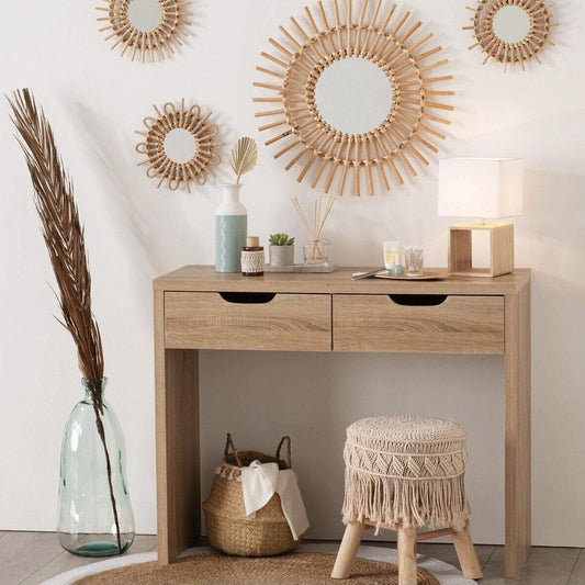 Consola de Madera “BIVOAK” - 2 Cajones-ivvidek