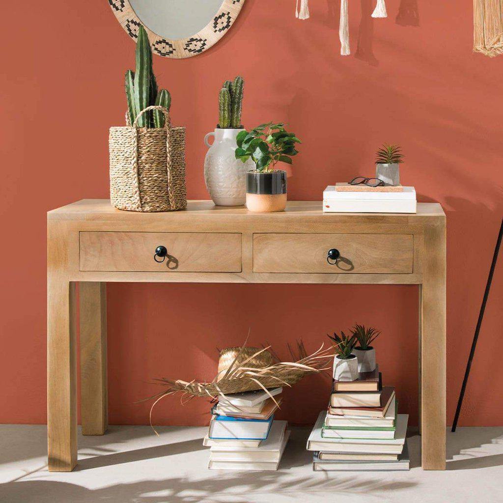 Consola de Madera de Mango “Ajmal” - 120x40x80cm-ivvidek