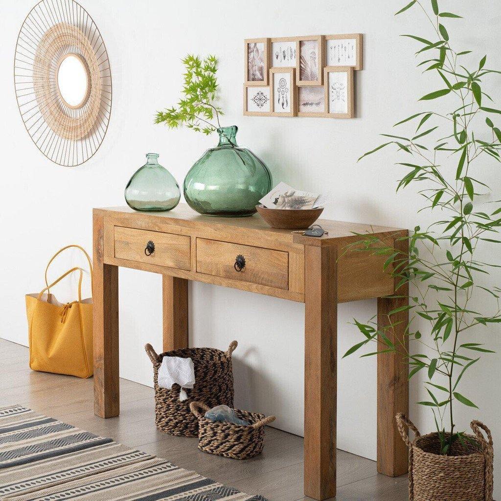 Consola de Madera de Mango “Ajmal” - 120x40x80cm-ivvidek