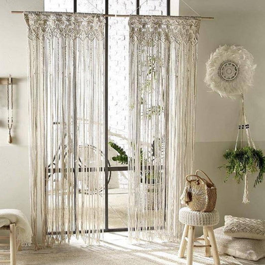 Cortina Macramé 90x200cm - Bohemia y Étnica-ivvidek