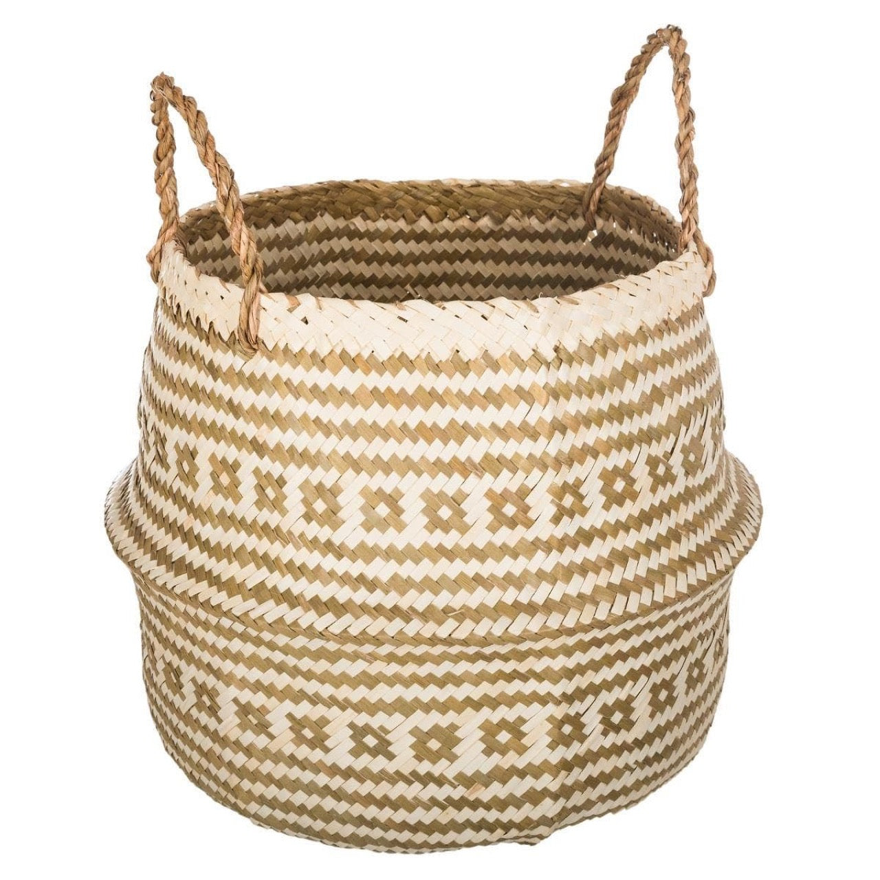 Cesta de Mimbre Plegable Natural - "Zig-Zag"