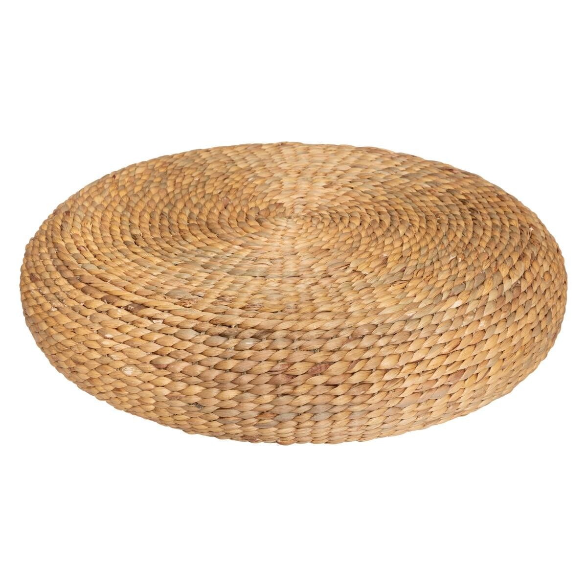 Puff / Cojín de Suelo Trenzada de Fibras Naturales - “Wond”