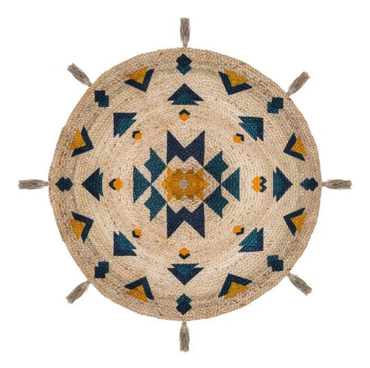 Alfombra de Yute Etnico Ø115 - “Jute”
