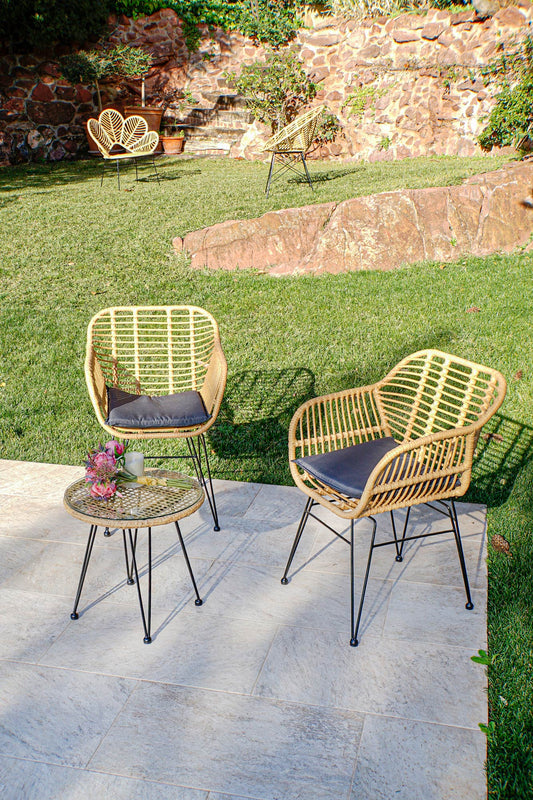Conjunto de Jardín y Terraza en Natural - “LOVE”