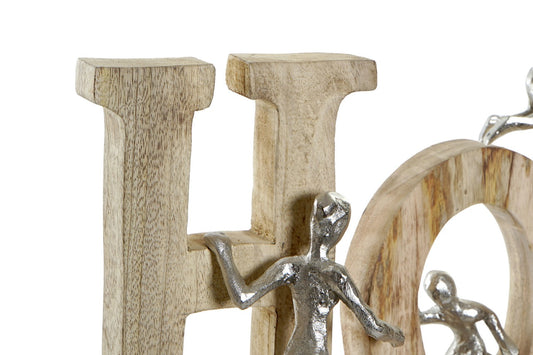 Figura Decorativa de Mango y Personas de Aluminio - “HOME”