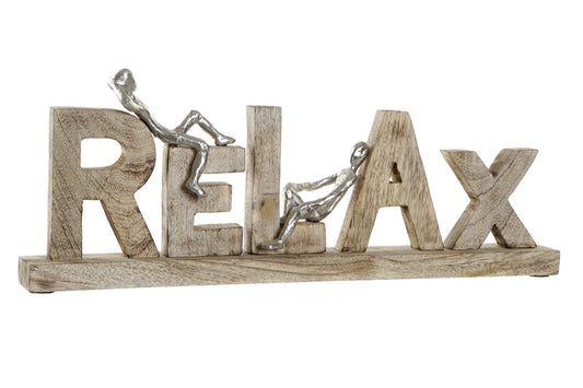 Figura Decorativa de Mango y Personas de Aluminio - “RELAX”