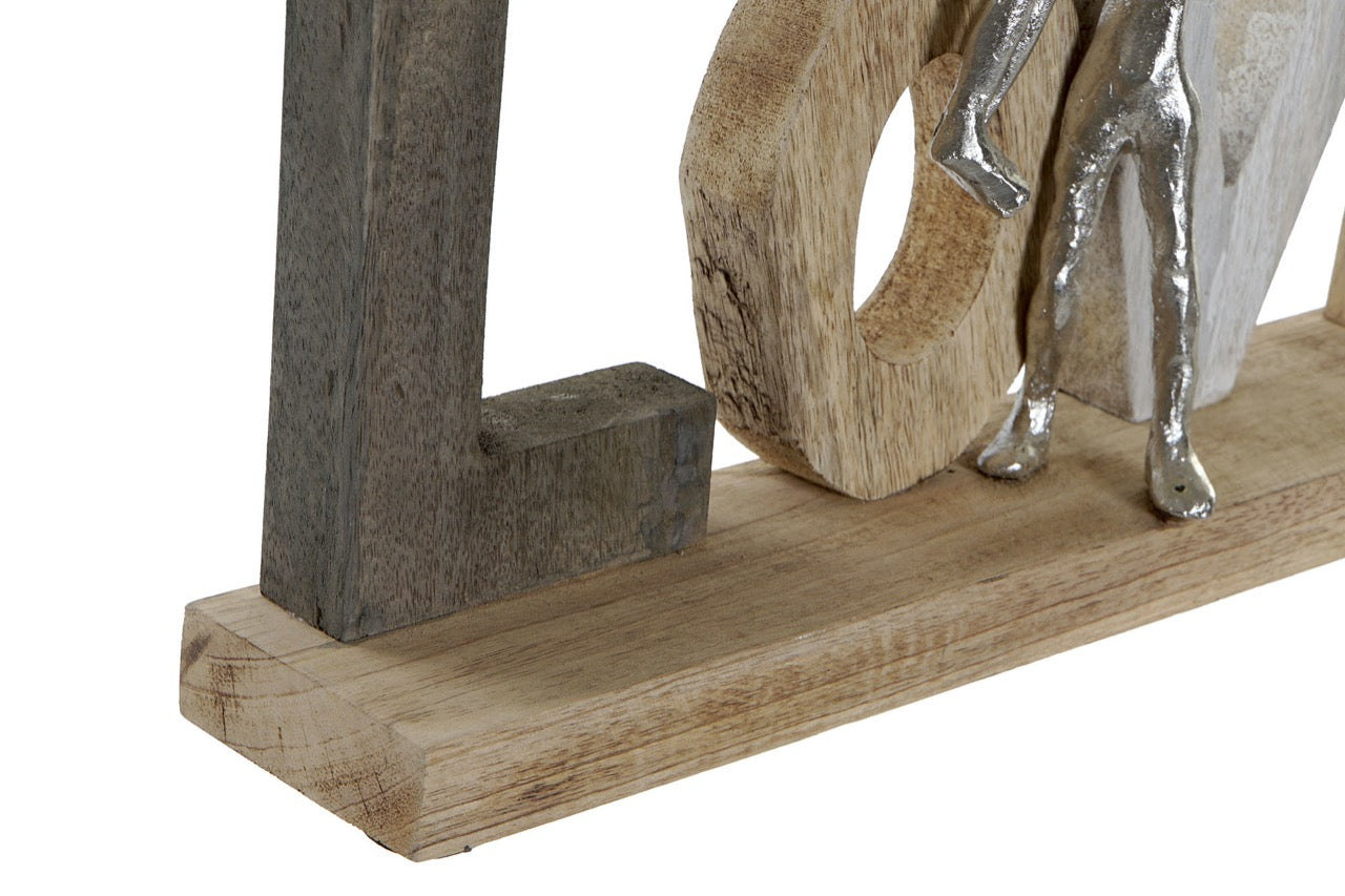 Decoración “LOVE” de Mango y Pareja de Aluminio