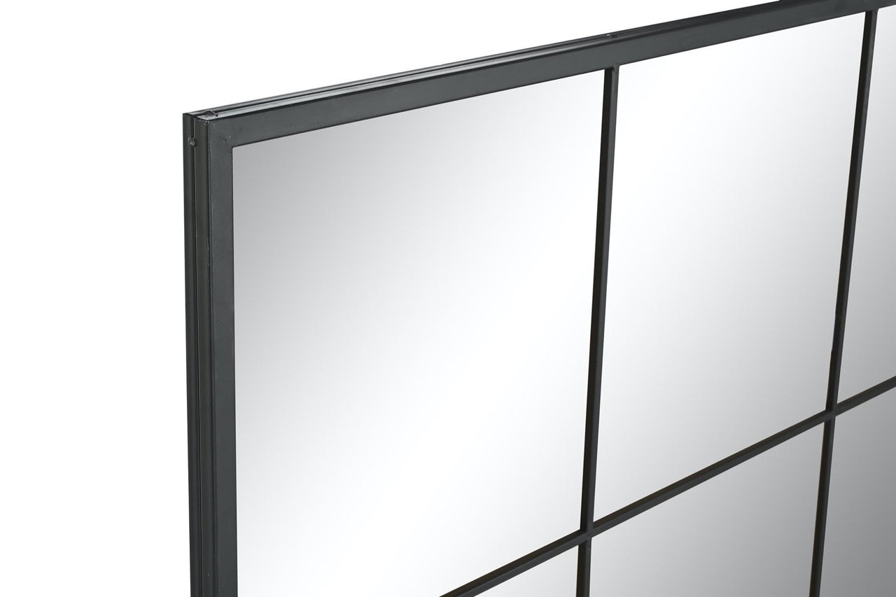 Espejo Ventana "NOE" de Metal Negro - 150x90cm