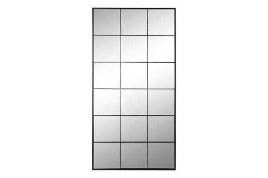 Espejo Ventana "NOE" de Metal Negro - 180x90cm